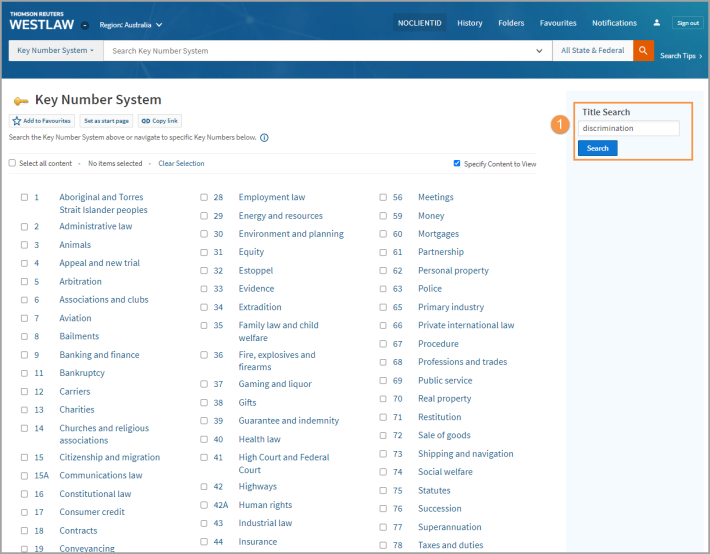 Westlaw Australia Guide - How To Find Cases On A Point Of Law Using The ...